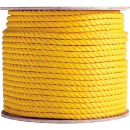JAYDEE GROUP USA. BOEN Polypropylene 3-Strand Rope - 1/4in x 600' - 7 Lb. - Yellow YR-14600